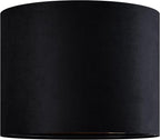 GO&SO Black Velvet Lamp Shades - 13" Top x 13" Bottom x 10" High(Spider) Medium Drum Lampshades - Traditional Fabric Lamp Shade for Table Lamps - Replacement Lampshade - Assembly Required