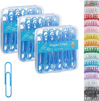 NEEWAY Colorful Large Paper Clips, 2 Inch Jumbo Paper Clips, 150 Count, 3 Pack of 50 (Blue)