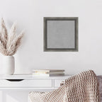 Amanti Art Grey Framed Magnetic Board 14x14 X-Small Vision Board for use with Magnets, 100% Metal Sheet to Display Items as Office Decor or for Home Organization in mudroom, Kitchen or Kids Room