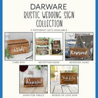 Darware Wooden Reserved Signs for Tables (6-Pack, Brown); Rustic Real Table Signs with Sign Holders for Weddings, Special Events, and Restaurant Use