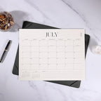 Simplified Desk Calendar 2026-2027 with Desktop Mat, Desk Pad Calendar from January 2026 to June 2027, 14 x 11 Inch, Desk Blotter Calendar for Home Office and School, Easy Planning, Black