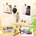 Zhengmy 30 Pcs Metal Cubicle Hooks Fabric Panel Wall Hooks Cubicle Clips Push Pins Picture Hangers for Bulletin Board 20 Lbs Kitchen Office Home Accessories Supplies(Bronze)