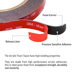 CANOPUS Double Sided Tape, 5952 Heavy Duty Mounting Tape, Strong Bond & Weatherproof Seal Strip for Automotive Mounting, Picture and Photo Frame, Poster, Craft, 0.75 in x 45 ft, Black, Made in USA