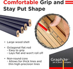 GRAPHITE Hard Lead Carpenter Pencil #2 Lumber Pencil (1) Pack of 12 PCS - Industrial Pencil Wood Flooring Marker for Wood Working Tools Marking & Concrete Marking - Blue