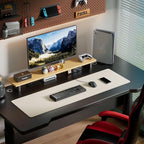 Aothia Leather Desk Pad Protector, Office Desk Mat, Large Mouse Pad, Laptop Desk Pad, Non-Slip PU Leather Desk Blotter, Waterproof Desk Writing Pad for Office and Home (Beige, 55" x 17")