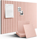 Fluxynara Large Felt Bulletin Board 36" x 24" Cork Board Alternative-6 Pack with 40 Safe Removable Adhesive Tabs, Cork Boards for Walls Cork Board for Home Office Classroom Pin Board (Pink)