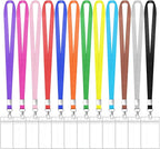 12 Pack Cruise Lanyard with ID Card Holder Colorful Lanyard with Waterproof ID Badge Holder (12 Colors)