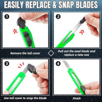 TIFICAL 10 Pack Box Cutter Retractable, 9MM Snap-Off Blade Utility Knife, Razor Knife with Self-Lock Design, Box Cutter Knife Exacto Knife for Cutting Boxes, Carton, Cardboard, Disposal Box Opener