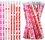 emzrivo 120 PCS Valentines Pencils Bulk Valentines Wood Pencils with Erasers Holiday Pencils for Classroom, 4 Style