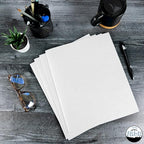 FILE-EZ Two-Pocket Folders, White, 25-Pack, Textured Paper, Letter Size (EZ-32510)