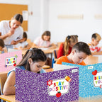 Cinrobiye 24 Pcs Inspirational Privacy Folders Standard for Students Cardboard Shields Test Privacy Boards Motivational Words Desk Dividers Shield for Classroom School Study Supplies (Colorful)