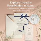 Wanderings Cream A5 Handmade Deckled Edge Cotton Paper - Cold Pressed Texture - Paint, Watercolor, Writing, Printer, Cards, Invitations, Menus, Arts and Crafts. 50 Pack 150gsm - 5.8" x 8.3"