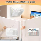 Docnest 3 Tier 3 Pack Magnetic Wall Mounted File Holders,Mesh Letter Organizer, Magnetic Hanging Mail Paper Document Organizer for Office, Home, School, White