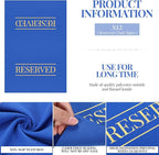 Buryeah 12 Pcs Reserved Seating Signs for Chairs Church Pew Reserved Chair Signs Placeholder with Printed Words for Weddings Parties Celebrations Receptions Church or Event (Blue)