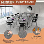 Folding Conference Table 4ft 5ft, Foldable Office Meeting Desk for 6 People, Multiple Sizes Colors Mobile Conference Room Table for Training Room School Business Furniture (4, Grey, 71in)