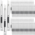 Willbond 200 Pcs Box Cutters Utility Knife Small Retractable Snap off Box Cutters 9 mm Wide Blade Cutter for Letter or Small Box Opening and Paper Cutting and DIY Craft for Home Office Craft Hobby Use