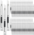 Willbond 200 Pcs Box Cutters Utility Knife Small Retractable Snap off Box Cutters 9 mm Wide Blade Cutter for Letter or Small Box Opening and Paper Cutting and DIY Craft for Home Office Craft Hobby Use