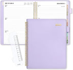 SUNEE 2026 Planner, Weekly and Monthly Calendar Planner 9"x11.2"- 12 Month (January 2026 - December 2026), Vegan Leather Cover, Pocket, Bookmark, Notes, Monthly Tab, Purple