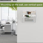 EasyPAG 3 Pocket Mesh Wall File Organizer, Hanging Paper Folder Holder with Classify Label, Vertical Wall Mount Mail Organizer for Office Home Classroom, White