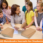 Mimorou 100 Pcs Journals Notebooks Bulk - Kraft Softcover A5 Small Notebooks 5.5 Inch x 8.3 Inch Notepads with 60 Page 30 Sheet for Writing Sketch Travel Office Supplies(Brown,Grid)