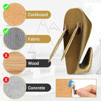 LEIFIDE Cubicle Hooks Fabric Panel Wall Hooks Cubicle Clips Picture Hangers for 40 Lbs Office Home Kitchen Room Board Hanging Supplies(Bronze,10 Pieces)