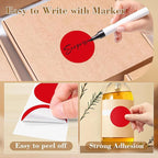 2 Inch Color Coding Round Labels (2000Pcs, 4 Rolls) - Round Colored Dot Stickers for Inventory, Pantry, Warehouse Organization - Red Circle Dot Labels