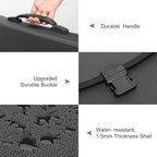 Uquelic 26 Pockets Expanding File Folder Organizer - Upgraded Durable Buckle, Accordion Folder Base with Ergonomic Portable Handle/Large A4 Letter Size Document Organizer, Folders with Pockets