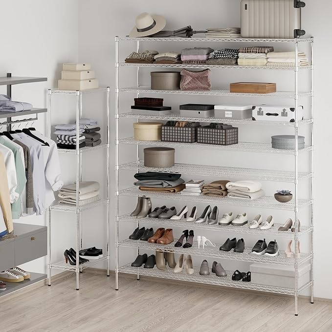 Regal Altair 18" Deep x 72" Wide x 96" Height Wire Shelving Kit | 10-Tier | NSF Commercial Storage Rack Unit