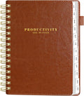 SUNEE 2026 Planner 5.9" x 8.3" – Dated Productivity Planner for Time Management - Daily,Weekly & Monthly Planner to Achieve Goals - Planner 2026 dated from January 2026 – December 2026,Brown