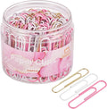 NEEWAY 200pcs Large Pink Paper Clips, 2 Inch Jumbo Paper Clip, Ceative Colored Paperclips for Paperwork Office School and Personal Use