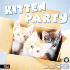 RED EMBER Kitten Party 2026 Wall Calendar 12 Month | 12" x 24" Open | Thick & Sturdy Paper | Holiday Gift | Cute Kitten Cat Calendar 2026