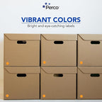 Perco Fluorescent Orange 1-Inch Perforated Circle Dot Sticker Labels—10 Rolls, 10,000 Round Stickers — with Permanent Adhesive for Inventory Management, Color Coding, Garage Sales, Crafts—Made in USA