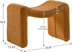 VANOMi Large Footstool Ottoman, Multi-Functional Modern Foot Stool, Sofa Footrest Extra Seating for Living Room, Entryway, Hallways and Bedrooms, Large, Curry