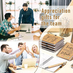 Moinchore 20 Sets Employee Appreciation Gift Inspirational Spiral Notebook with Bamboo Pen Sticky Note Thank You Valentines Day Gift for Coworker Office Staff Team Nurse Teacher (Never Forget)