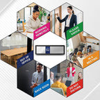 Office Door Signs-Meeting in Progress Door Sign with 6 Options, Do Not Disturb, In a Meeting, Out of Office, Please Knock, Working from Home, Back Soon, Business Privacy Sign Shows the Status of the Person Inside the Room