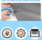 MooiFun Drawer Liners, Waterproof Shelf Liner, Anti-Slip Non-Adhesive BPA Free Kitchen Cupboard Cabinet Liner Refridge Fridge Mats Sink Protector Strong Durable for Home (Grey/11.8in x 20Ft)