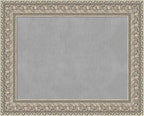 Amanti Art Silver Framed Magnetic Board 25x31 Medium Vision Board for use with Magnets, 100% Metal Sheet to Display Items as Office Decor or for Home Organization in mudroom, Kitchen or Kids Room