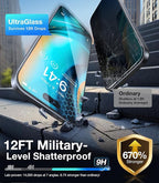 UltraGlass TOP 9H+ Armor for iPhone 17 Air Privacy Screen Protector [No.1 Military Grade Shatterproof] Privacy Screen iPhone 17 Air Tempered Glass [100% Anti-Spy] Longest Durable, 2 Pack