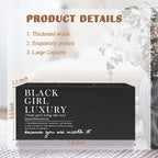 Exqcom Black Girl Luxury Inspirational Pen Pencil Holder, Desk Accessories Gifts for Black Women, African American Positive Affirmations Pencil Pen Holder Organizer for Home Office