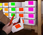 ChromaLabel 2 x 3 Inch Fluorescent Color Code Labels, 5 Assorted Colors, 250 Labels per Box