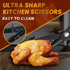 HUUSK Kitchen Scissors Set - Stainless Steel Kitchen Shear, Sharp Meat Scissors Dishwasher Safe, Heavy Duty Poultry Shears, Japanese Cooking Scissor for Food, Chicken Bones, Christmas Gift for Men