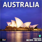 RED EMBER Australia 2026 Wall Calendar 12 Month | 12" x 24" Open | Thick & Sturdy Paper | Holiday Gift | Travel Calendar 2026
