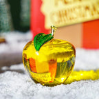 H&D Glaze Crystal Apple Paperweight Craft Decoration (yellow)