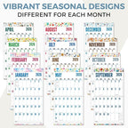 CRANBURY Large Print Wall Calendar 2026, 12x23" Open, 12 Months Seasonal Designs, Use Jan to Dec 2026, Big Numbers, Big Grid, Low Vision Calendar, Non-Glossy Paper for Easy Writing, Includes Planner Stickers
