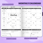 Clever Fox Planner – Undated Weekly & Monthly Planner for Productivity, Time Management & Goals – Organizer Journal – A5 (Purple)