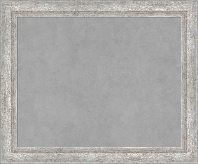 Amanti Art Silver Framed Magnetic Board 19x23 Small Vision Board for use with Magnets, 100% Metal Sheet to Display Items as Office Decor or for Home Organization in mudroom, Kitchen or Kids Room