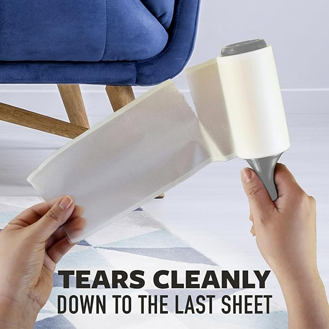 Scotch-Brite Extreme Clean Lint Roller, 50% Stickier*, Heavy Duty for Removing Debris and Pet Hair on Clothes, Furniture, Cars, Offices & More, 2 Pack, 200 Adhesive Sheets Total