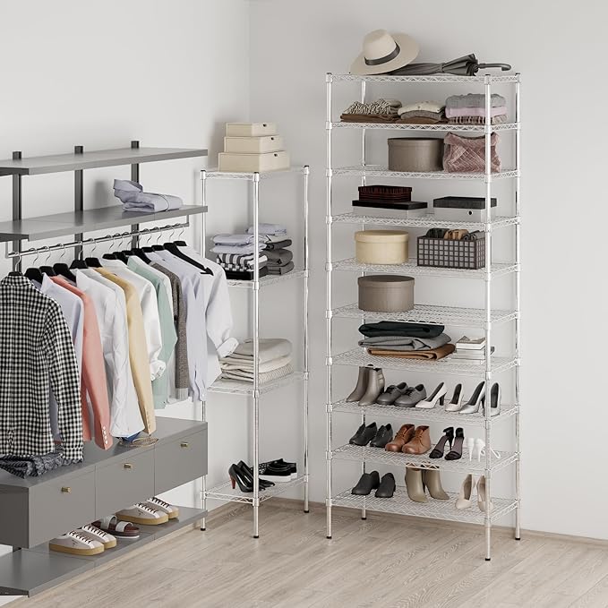 Regal Altair 18" Deep x 36" Wide x 96" Height Wire Shelving Kit | 10-Tier | NSF Commercial Storage Rack Unit