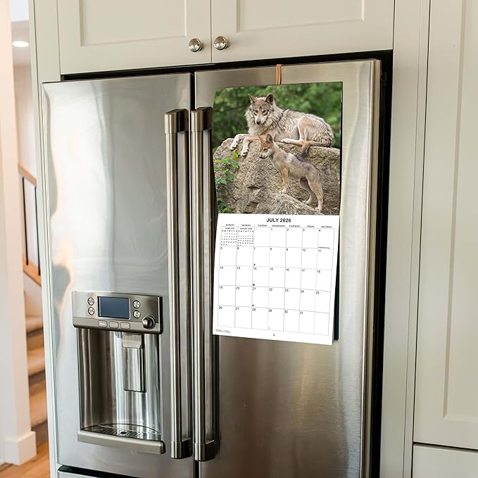 2026 Wolves of the Wild Monthly Wall Calendar | Wild Animals Calendar 2025-2026