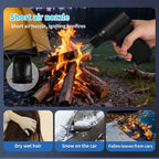 Electric Air Duster & Vacuum Cleaner, 130000 High-RPM Brushless Motor, Compressed Air Blower, Cordless with Inflating, Battery Powered, 15-Piece PC Cleaning Kit for Leaves, Cars, Computers, Office